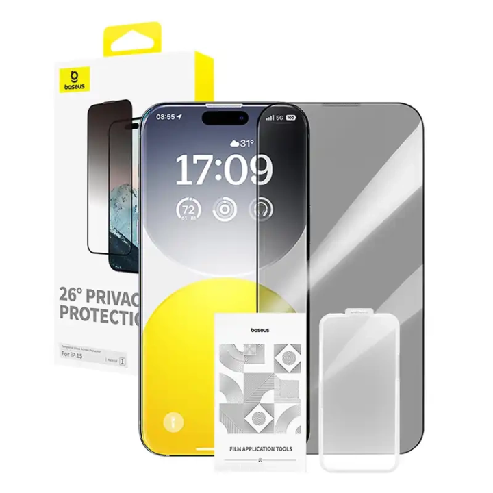 Protección de Privacidad Vidrio Templado Baseus Diamond iPhone 15