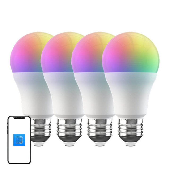 Лампа Smart BLU LED RGB Broadlink LB4E27 (4 шт.)