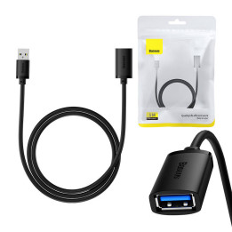 Cable de extensión USB 3.0 Baseus macho a hembra, Serie AirJoy, 1m (negro)