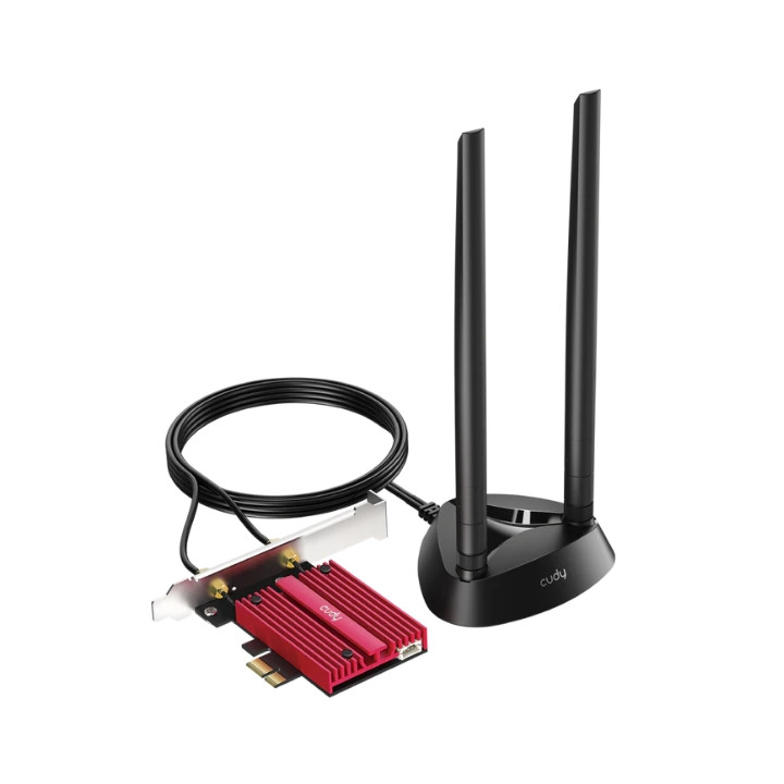 PCIE WI-FI 7 NETZWERKADAPTER WE9300S 2,4 GHz, 5 GHz, 6 GHz 688 Mbps + 2882 Mbps + 5760 Mbps Wi-Fi 7 CUDY
