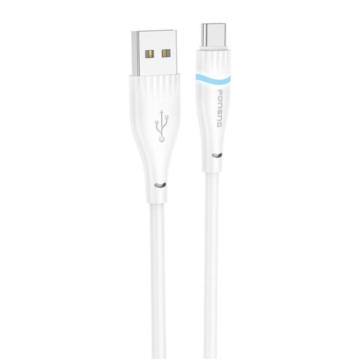 Cable USB-A a USB-C Foneng X101 3A, 1,2 m (blanco)