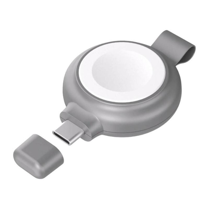Cargador Inalámbrico Magnético, INVZI, NVZAWC01, para Apple Watch 5W Certificado MFi con Puerto USB-C