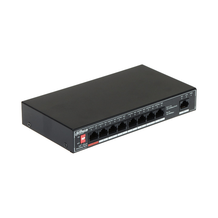 INTERRUPTOR POE SF1009P 8 PUERTOS DAHUA
