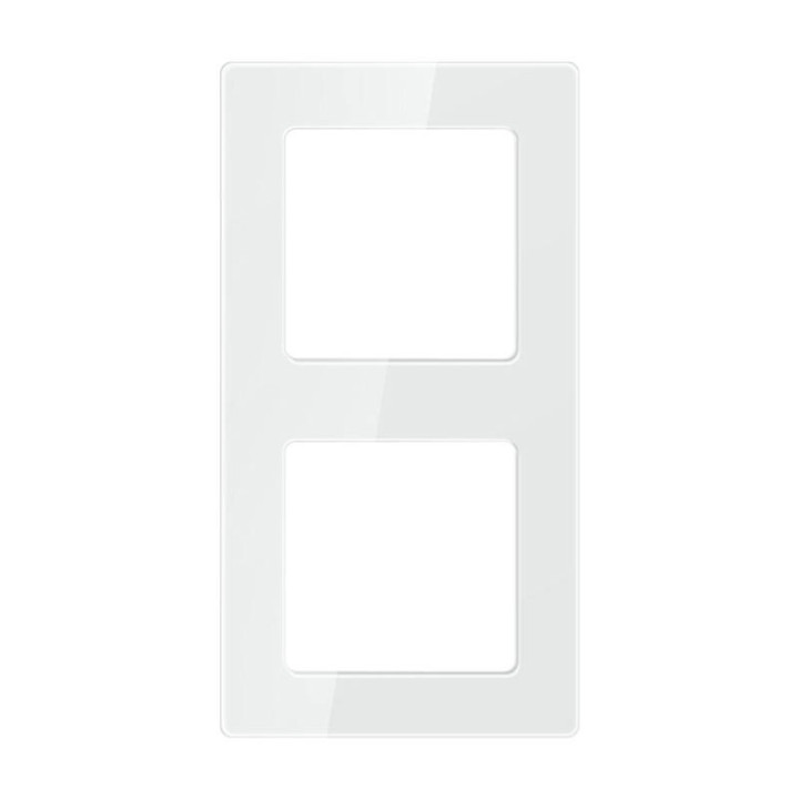 Розетка двойная рамка Avatto N-TS10-Frame-W2 (белая)