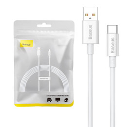 Cable USB a USB-C Baseus Superior 100W 2m (blanco)