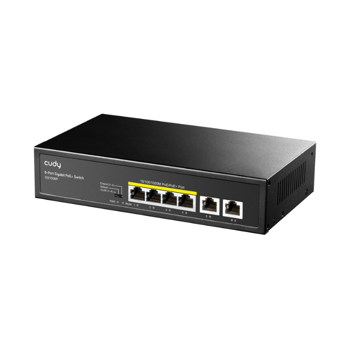 КОММУТАТОР POE GS1006P 4-ПОРТОВЫЙ CUDY