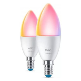 WiZ,Candle,4,9W,2200-6500 (RGB),C37,E14,2 pcs lightsource