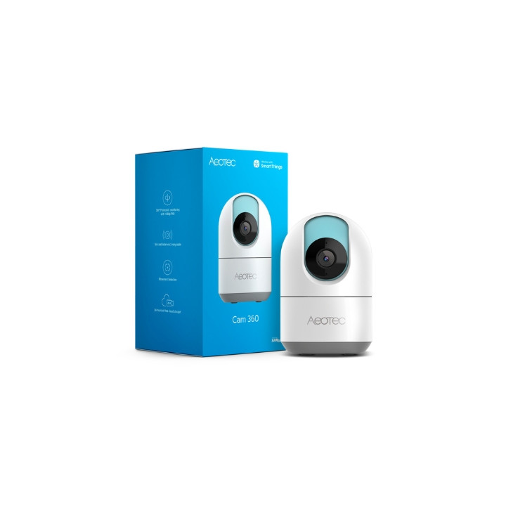 Aeotec Cam 360, smart Wi-Fi SmartThings app compatible camera, with PT (GP-AEOCAMEU)