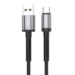 Cable Foneng X83 USB a USB-C, 2,1 A, 1 m (negro)