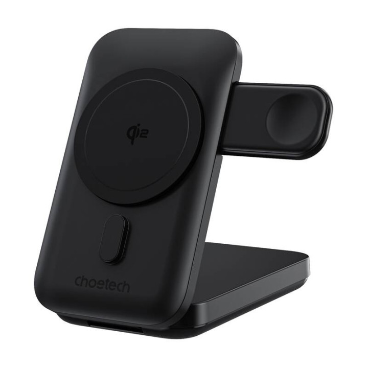 Soporte de cargador Mag 3 en 1 Choetech B750 10000mAh Qi2 (Negro)
