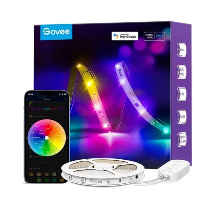 Govee H618A Basic LED Strip Light 5m | Taśma LED | Wi-Fi, Bluetooth, RGBIC