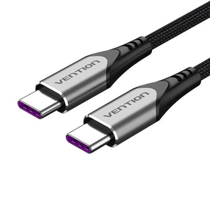 Cable USB-C 2.0 a USB-C Vention TAEHF PD 100W 1m (gris)