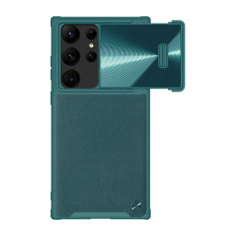 Funda Nillkin CamShield Leather S para Samsung Galaxy S23 Ultra (Verde exuberante)