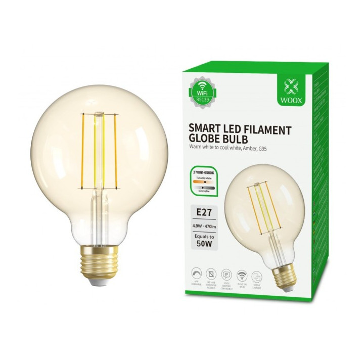 WOOX R5139 Intelligent smart bulb Retro WiFi LED 4.9W Filament E27 G95
