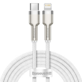 Cable USB-C para Lightning Baseus Cafule, PD, 20W, 2m (blanco)