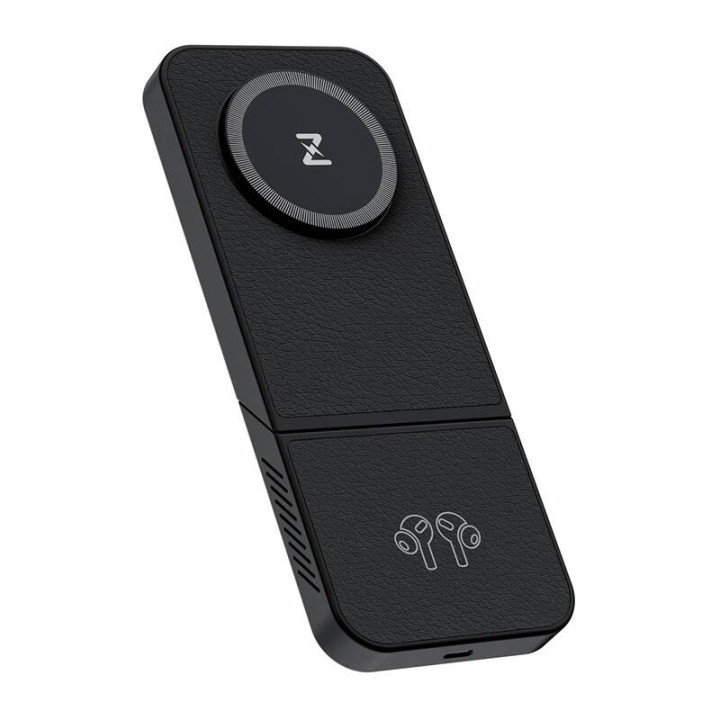 Cargador Inalámbrico, INVZI, MGF7B, 3en1, 15W (negro)