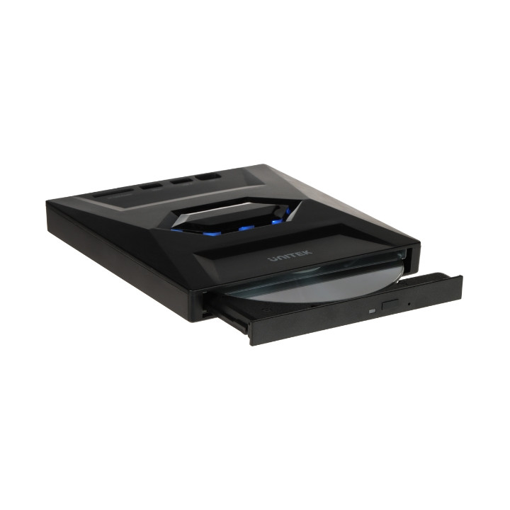 EXTERNAL CD/DVD RECORDER T1037A01 WITH USB HUB AND SD CARD READER UNITEK