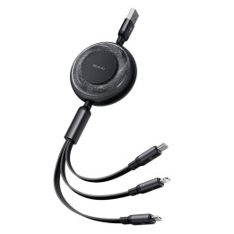 Cable USB-C a USB-C / Lightning / Micro USB 3 en 1, Mcdodo CA-3730, 1,2 m (negro)