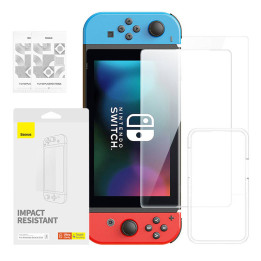 Baseus-Displayschutz aus gehärtetem Glas für Nintendo Switch 2019