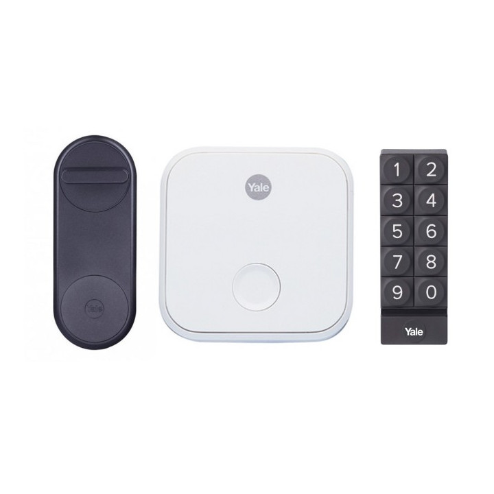Yale Linus® Smart Lock (Black) + Bridge + Keyboard