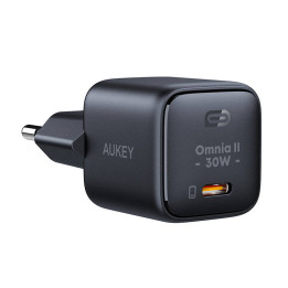 Cargador de pared Aukey PA-B1L,USB-C, 30W (negro)