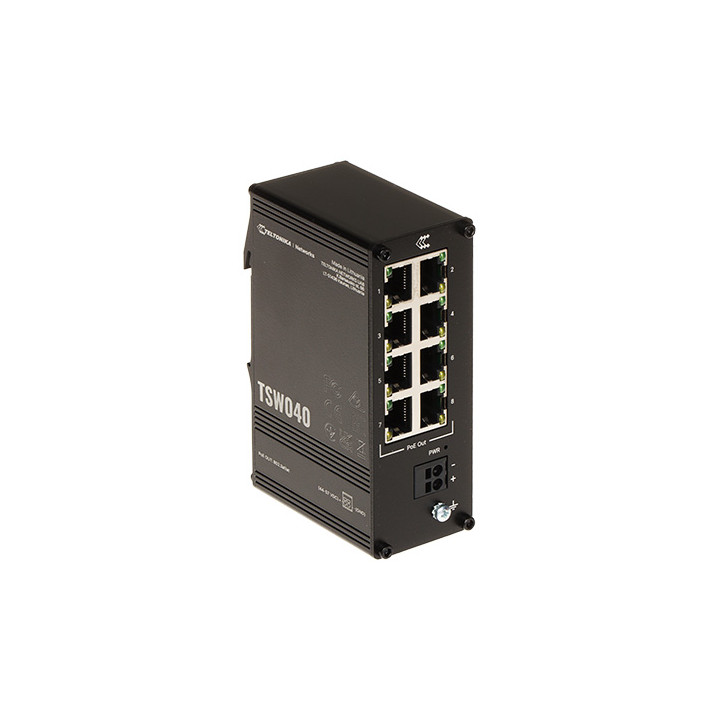 Teltonika TSW040 8-портовый 10/100 PoE промышленный неуправляемый коммутатор