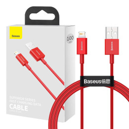 Cable Baseus Serie Superior USB a iP 2.4A 1m (rojo)