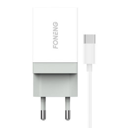 Cargador rápido Foneng 1x USB K210 10.5W + cable USB Tipo C 1m