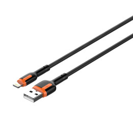 LDNIO LS531, USB - Cable Lightning 1m (Gris-Naranja)