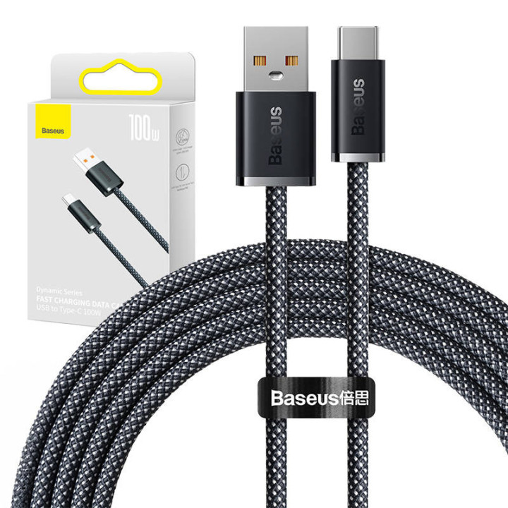 Cable USB a USB-C Baseus Dynamic Series, 100W, 2m (negro)