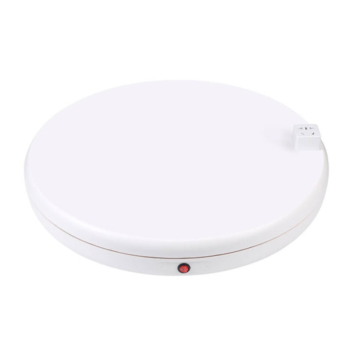 Présentoir rotatif Puluz avec prise de courant 45 cm (blanc)