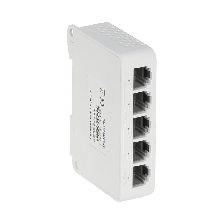 SWITCH/EXTENSOR POE SPT-POE/4-POE-DIN RED DELTA DE 5 PUERTOS