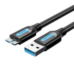 Cable USB 3.0 A a Micro-B Vention COPBD 2A 0,5m PVC negro