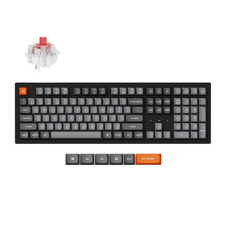 Keychron K10 Max RGB Red Switch Wireless-Tastatur (Schwarz) [K10M-B1].