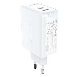 Cargador de pared Acefast A29 PD50W GAN, 2x USB, 50W (blanco)