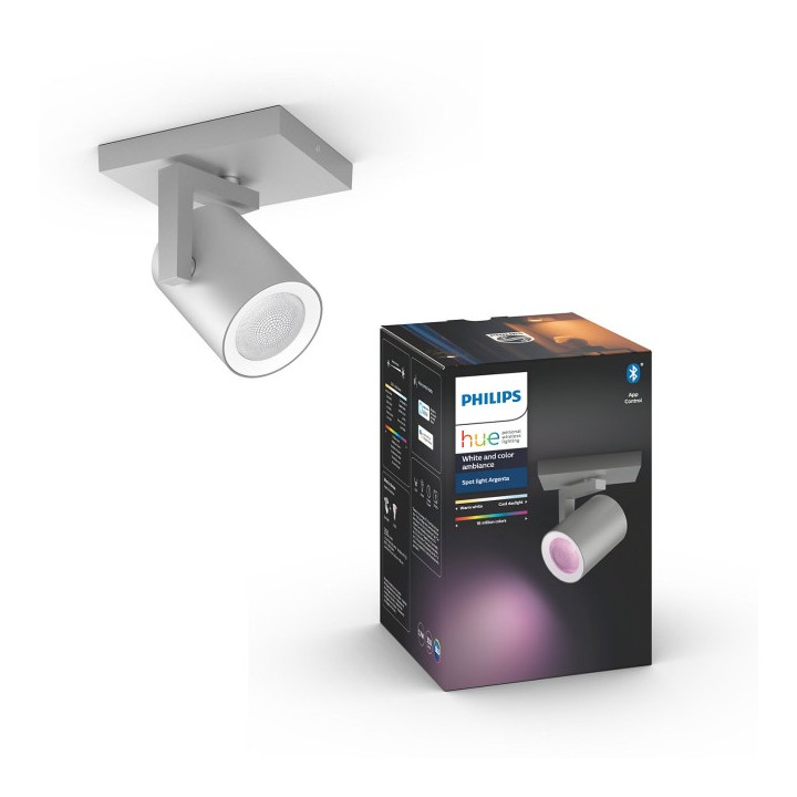 Philips Hue ceiling lamp Argenta single spot aluminum 1x5.7W 240