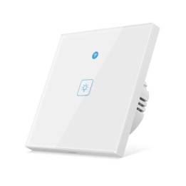 Woolley 1-Gang Smart WiFi eWeLink Wand-Touch-Schalter mit integriertem Radar-Bewegungssensor (weiß)