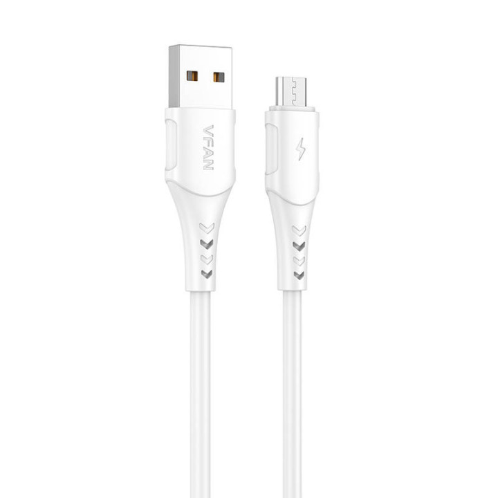 Cable USB a Micro USB VFAN Colorful X12, 3A, 1m (blanco)