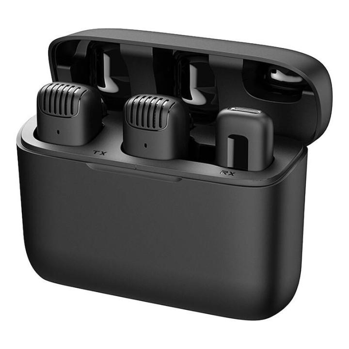 Микрофон с зарядным чехлом Apexel APL-MIC014 с молнией, 2 шт.