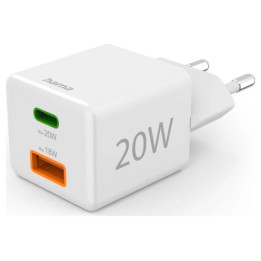 Hama mini 20W PD/QC blanco