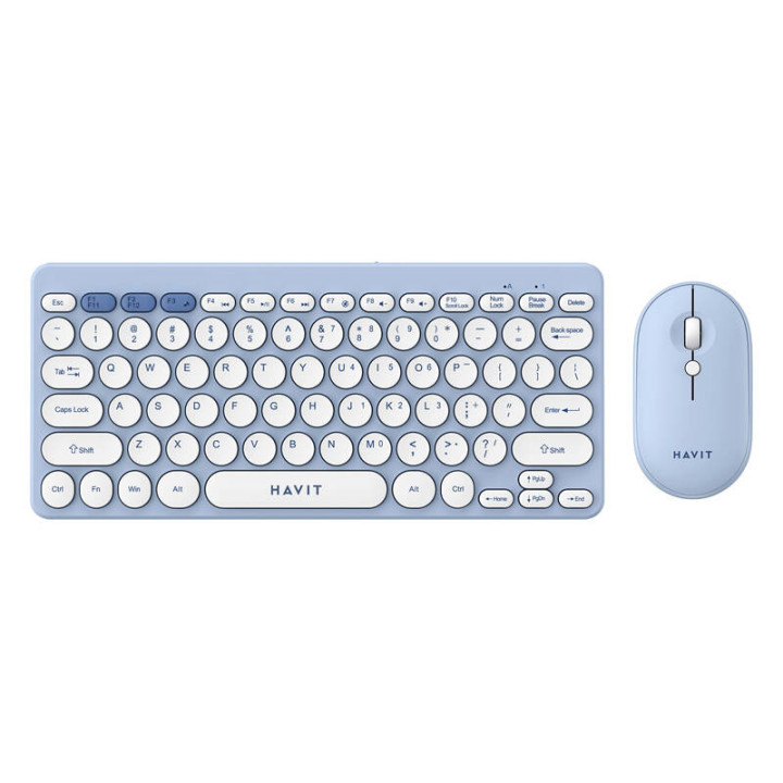 Havit KB279GCM беспроводной игровой комплект 2-в-1 клавиатура + мышь (синий) (QWERTY)