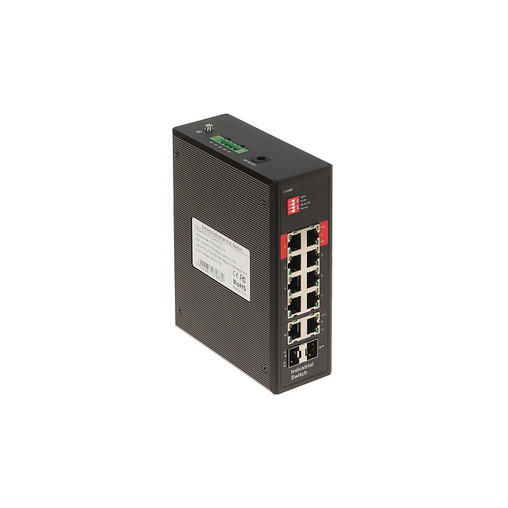 ПРОМЫШЛЕННЫЙ КОММУТАТОР POE GTX-P1-12-82G-V2 8-ПОРТОВЫЙ SFP