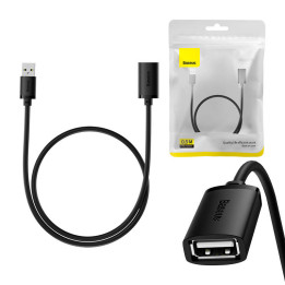 Cable de extensión USB 2.0 Baseus macho a hembra, Serie AirJoy, 0,5 m (negro)