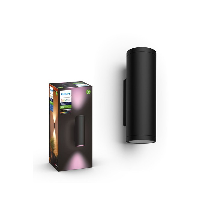 Philips Hue Appear wall lamp black 2x