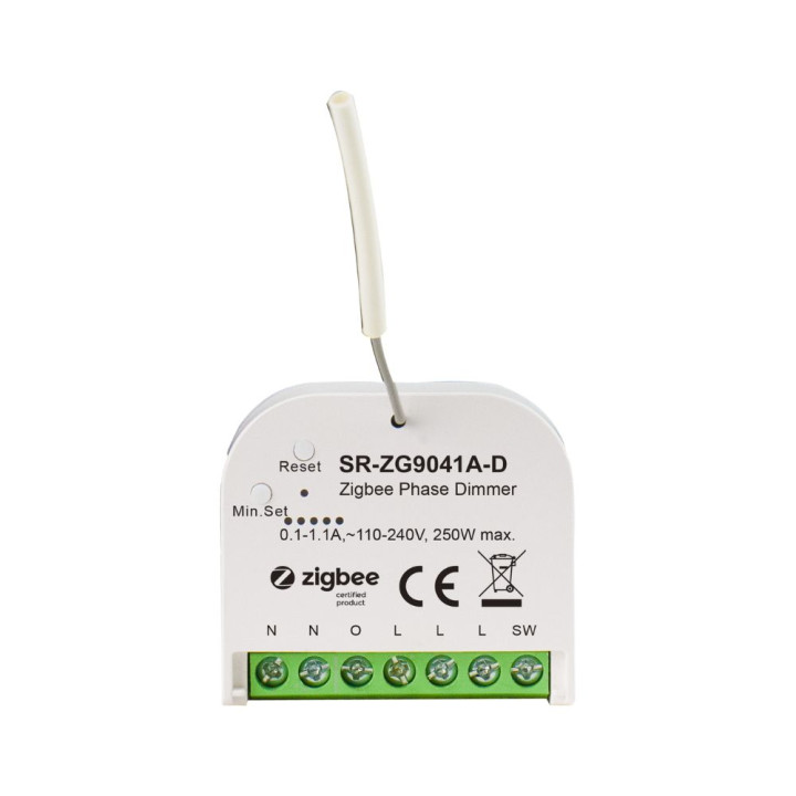 Sunricher Zigbee retrofit smart dimmer, 230V AC no neutral, 250W (SR-ZG9041A-D)