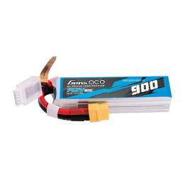 Аккумулятор Lipo Gens Ace 900 мАч 14,8 В 80C 4S1P с разъемом XT60