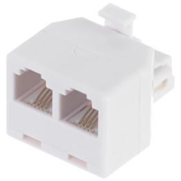 DALIKLIS RJ11-W/2RJ11-G RJ11 Connector White 2-Pack