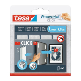 SELF-ADHESIVE MOUNTING STRIPS POWERSTRIPS-CLICK/LARGE TESA