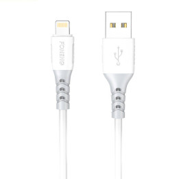 Cable USB a Lightning Foneng X66, 20W, 3A, 1m (blanco)