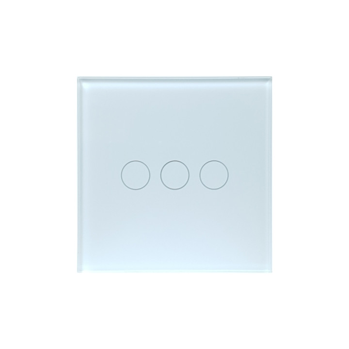 SmartWise T4 EU 3C UNI (R3), weiß, 3-Gang, WiFi+RF intelligenter Lichtschalter (funktioniert mit einem einzelnen stromführenden 